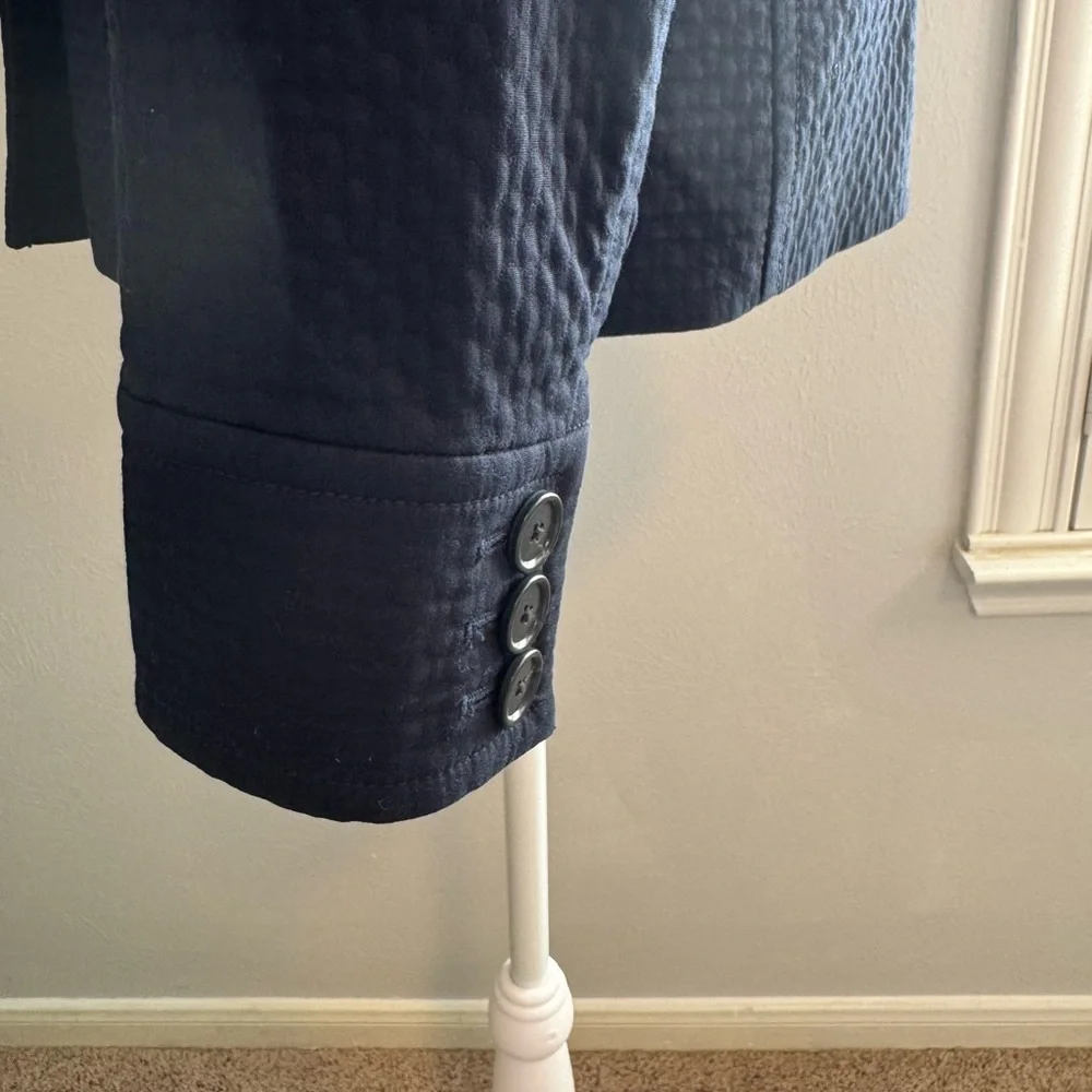 J. Crew Textured Navy Double-Breasted Pea Coat - Picture 5 of 12